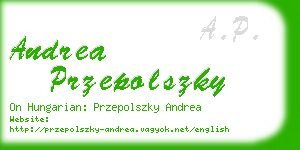 andrea przepolszky business card